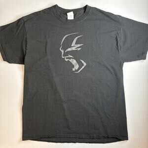 Dodge Hellcat Logo Shirt Mens XL Black Cotton Crew Neck Short Sleeve Graphic